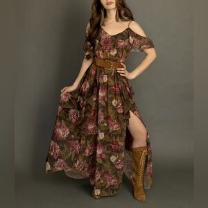 Joyfolie Faydon Dress in Bistre Floral